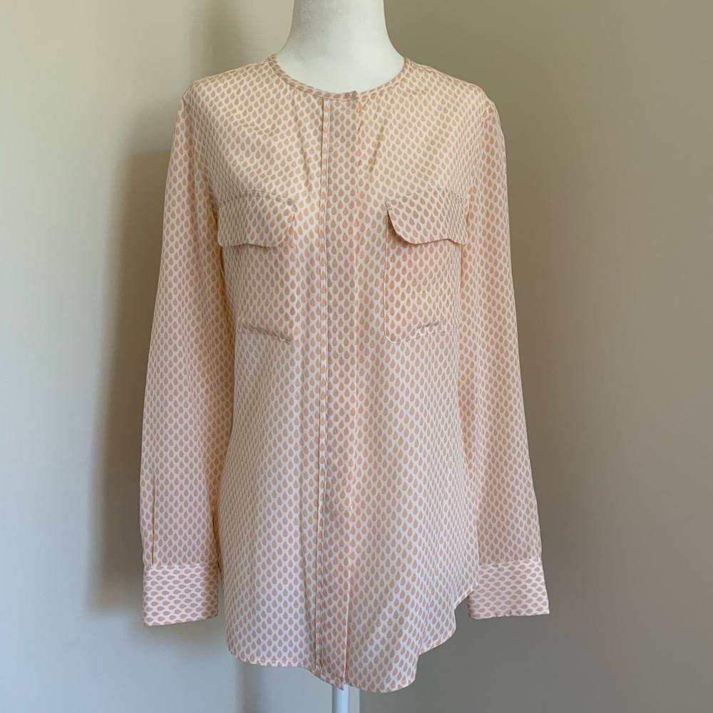 Femme by Equipment silk long sleeve blouse XS